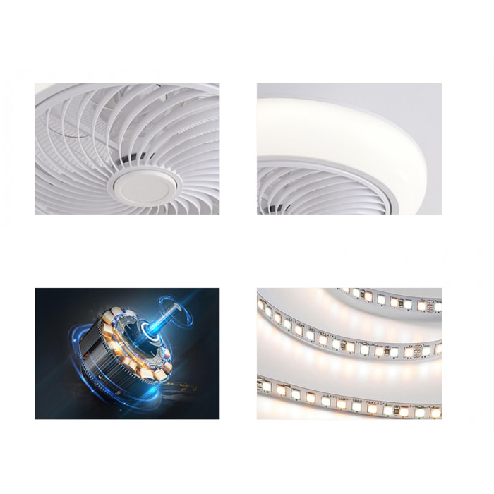 Ventilateur Lampe LED avec grille