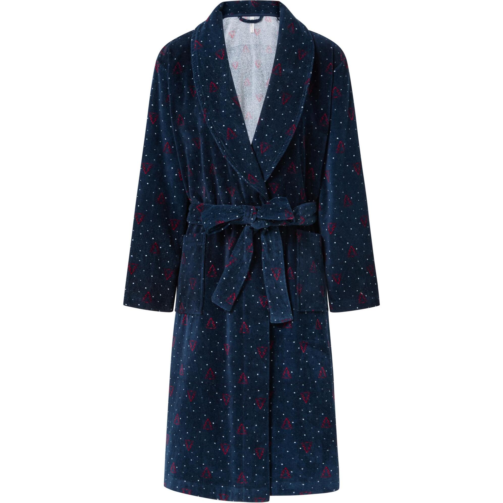 Albornoz 100% algodón azul marino