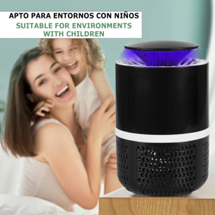 Trappola per zanzare elettrica con luce LED, aspirapolvere e serbatoio.