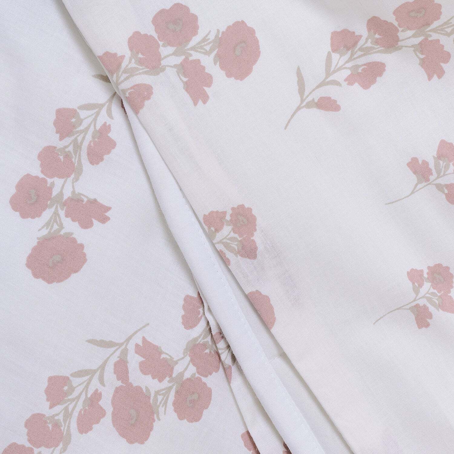 Funda nórdica algodón nundia topo/rosa keike