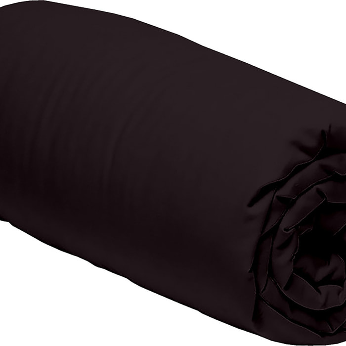 Drap housse 100% percale de coton 80fils_noir
