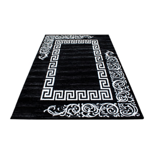 MIAMI - Tapis de salon à motif rétro noir - MIA6620NOI