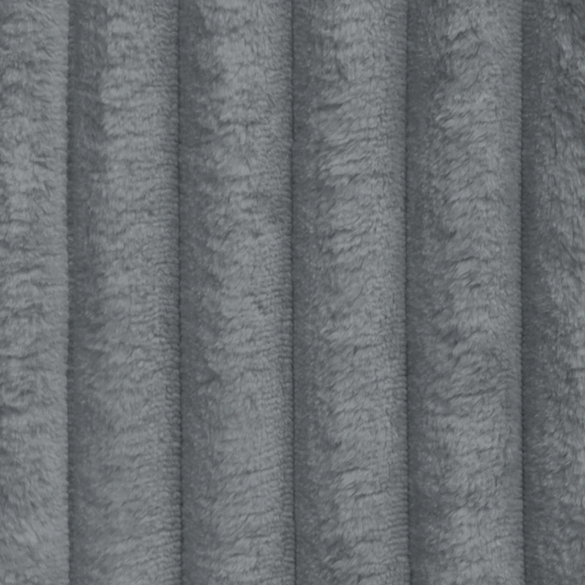 CAMELIA - Canapé 3 places en velours côtelé épais gris foncé