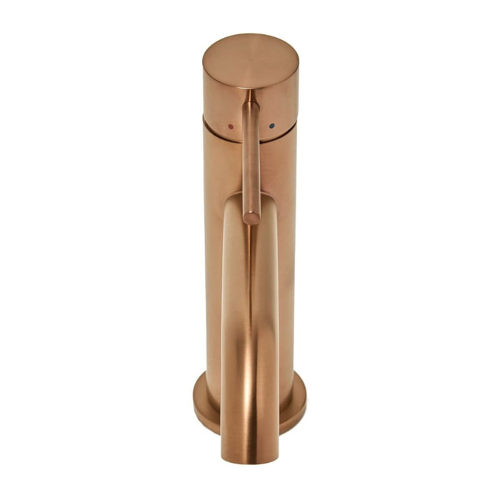 Aurum mitigeur de lavabo 16,5 cm, à levier, sans vidage, or rose brossé SATBAUR271BRG avec une garantie de 5 ans