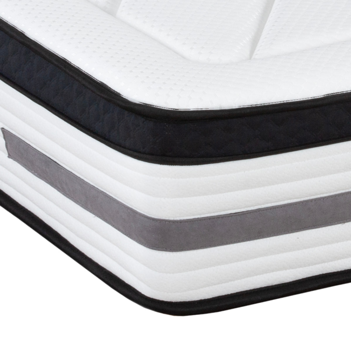 Matelas Hybride Bellevue, Soutien Ferme, 24 cm, Ressorts Ensachés & Mémoire de Forme