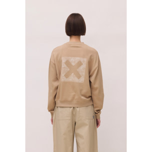 SUDADERA MUJER NATURE CAMEL