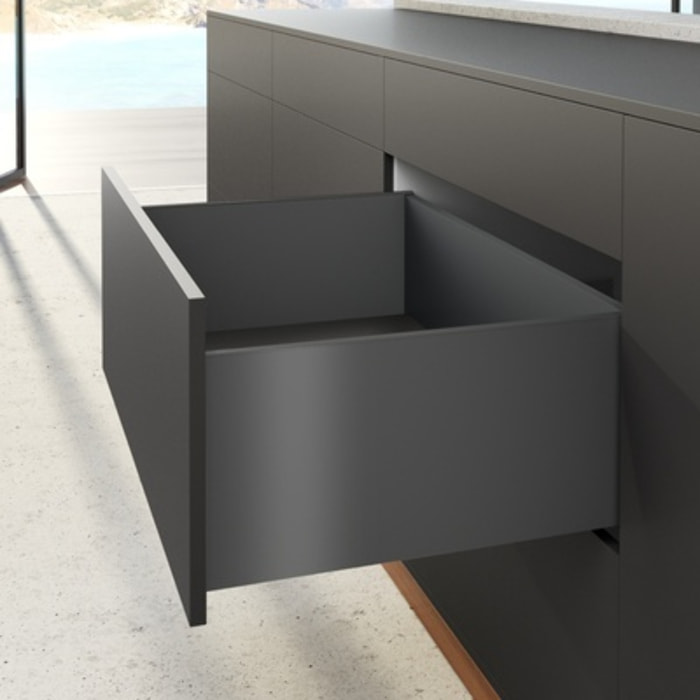 Profilé latéral de tiroir AvanTech YOU, hauteur 251 mm x NL 450 mm, Anthracite, gauche et droite - HETTICH - 9353450