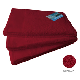 Set salvietta 3 pezzi 60x110 cm granata