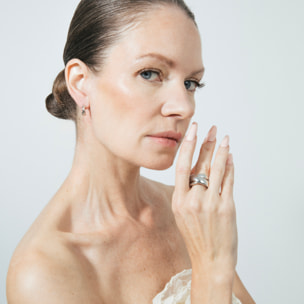 Anillo LUX BY LUX acabado rodio