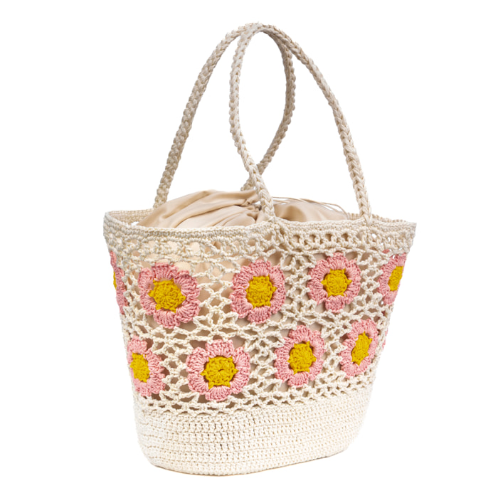 Belbo Bolso de hombro Mujer. Fabricaco en algodón tejido artesanal a mano.