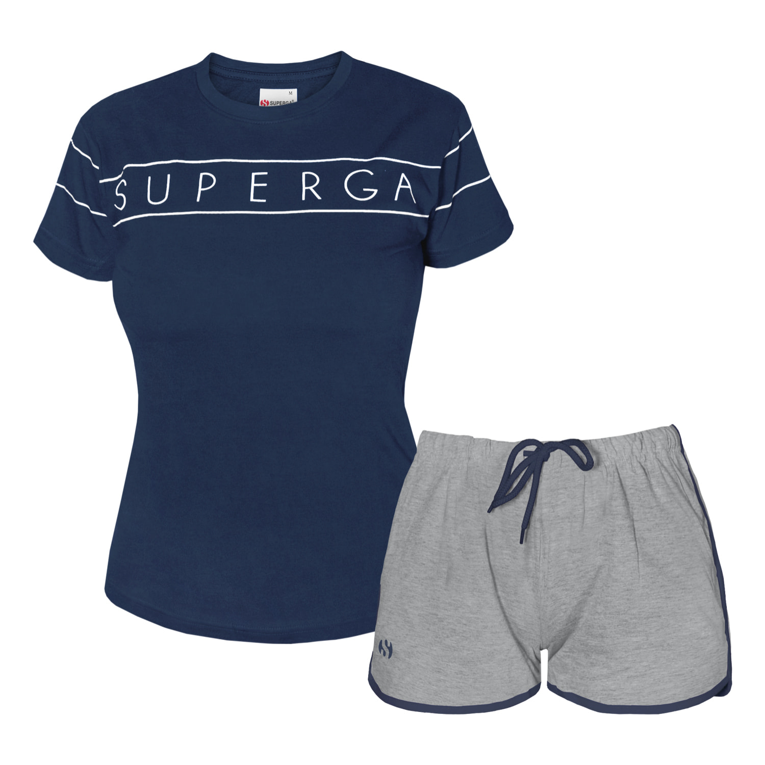 Completo Donna SUPERGA Cotone Jersey T-Shirt Pantaloncino 4 Modelli