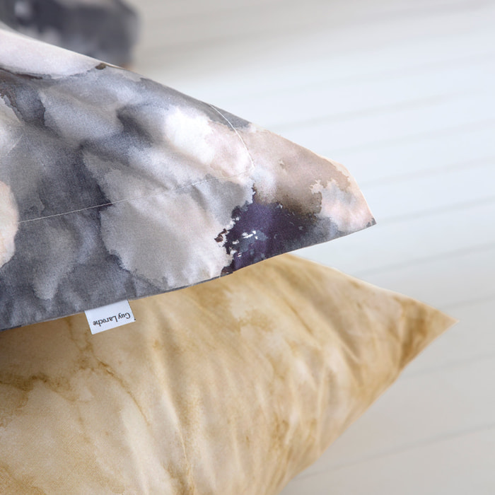 2 Taies d'oreiller MACAEL en coton percale 65x65cm