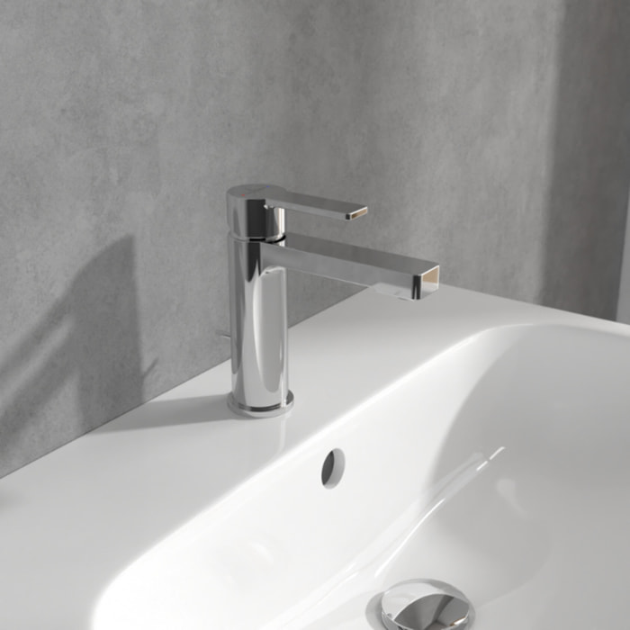 Mitigeur lavabo Architectura avec tirette chrome