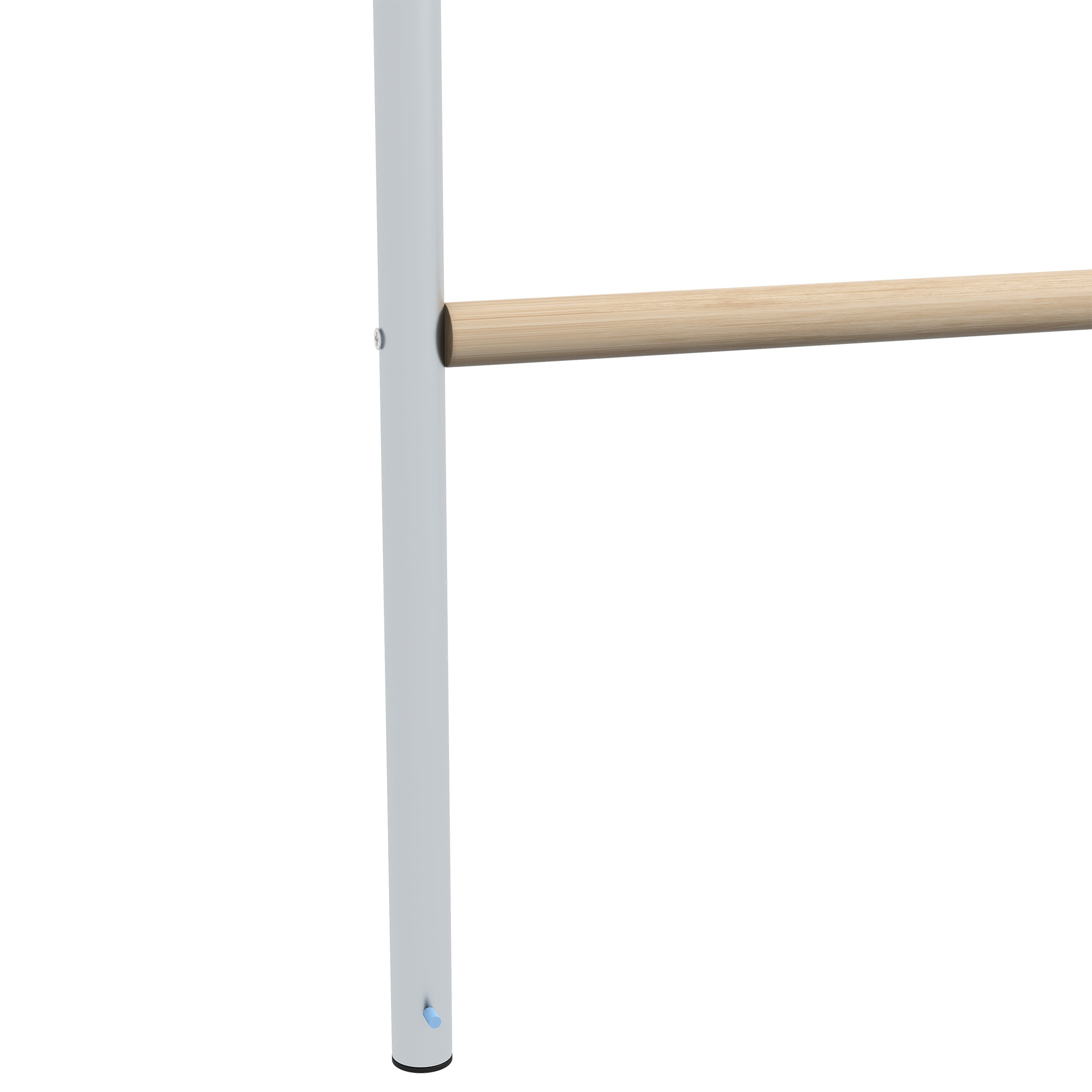 Percha para Gallinas de 4 Niveles, Escalera de Madera y Acero Galvanizado para 4-6 Gallinas, 140x86 cm, para Gallineros de Tubos Metálicos de 25 mm, Natural