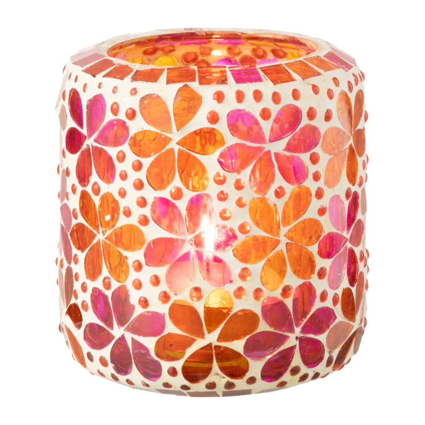 J-Line Chandelier Mosaïque - verre - rose foncé/orange - 2 pièces