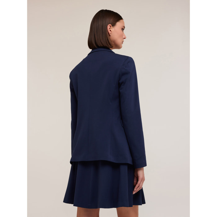 Motivi - Blazer monopetto in punto milano - Blu