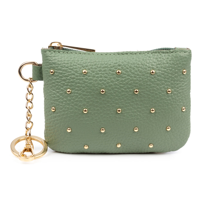 Bellosguardo Portafoglio Donna. In pelle autentica finitura Dollaro con dettagli metallici.