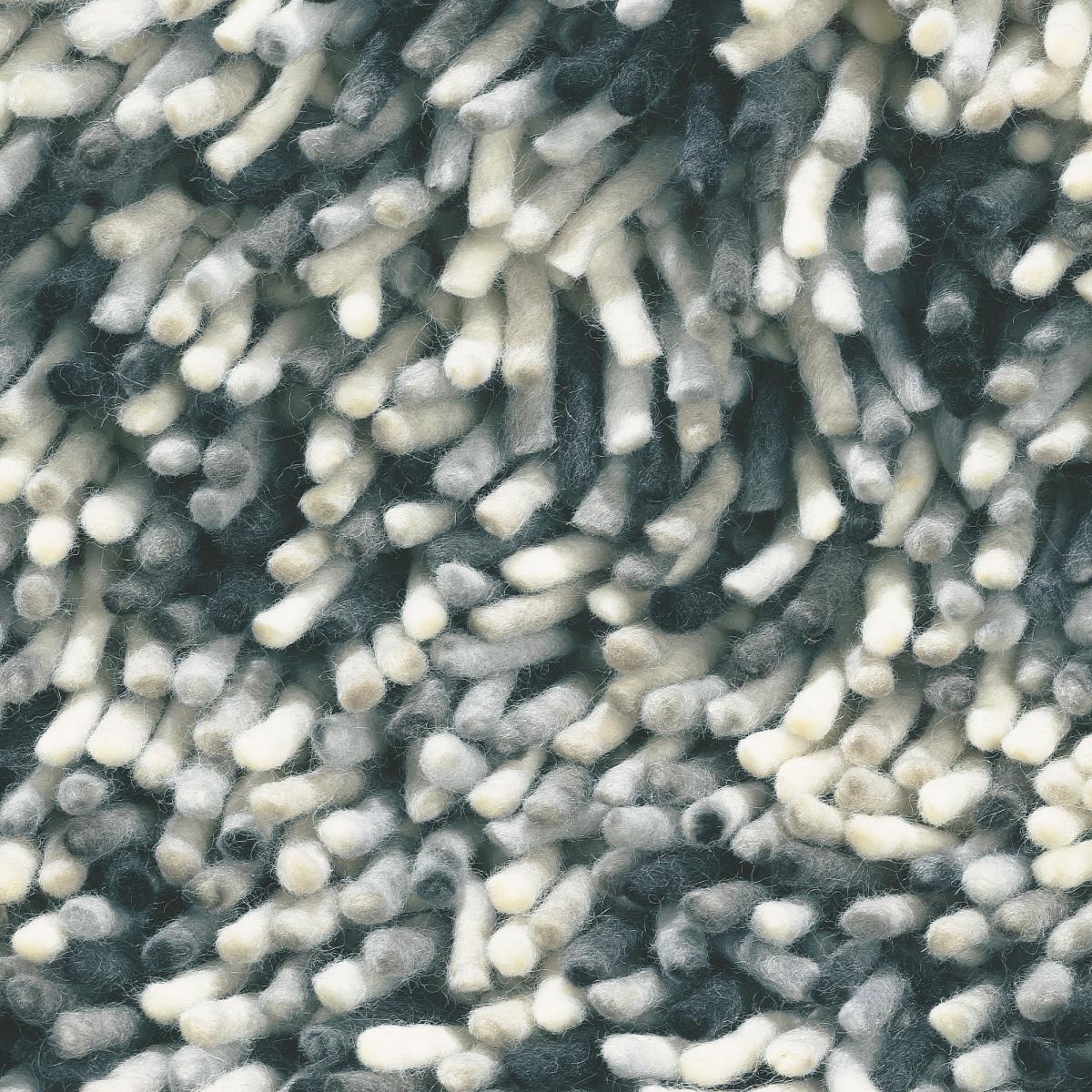 Tapis shaggy tissé en laine motif faux uni RABI