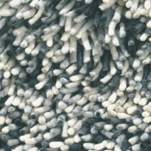 Tapis shaggy tissé en laine motif faux uni RABI