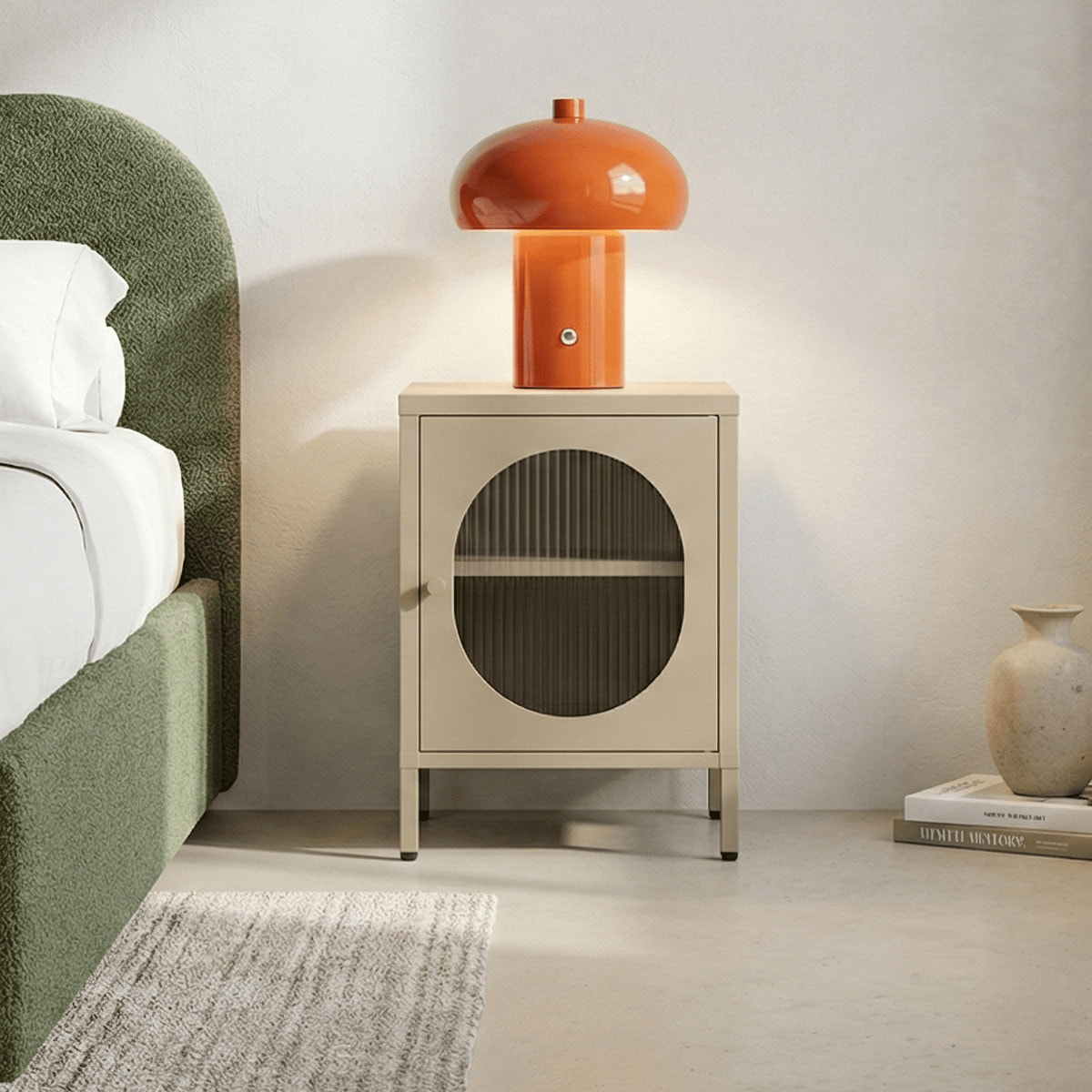 Table de chevet 1 porte en métal - YSIA