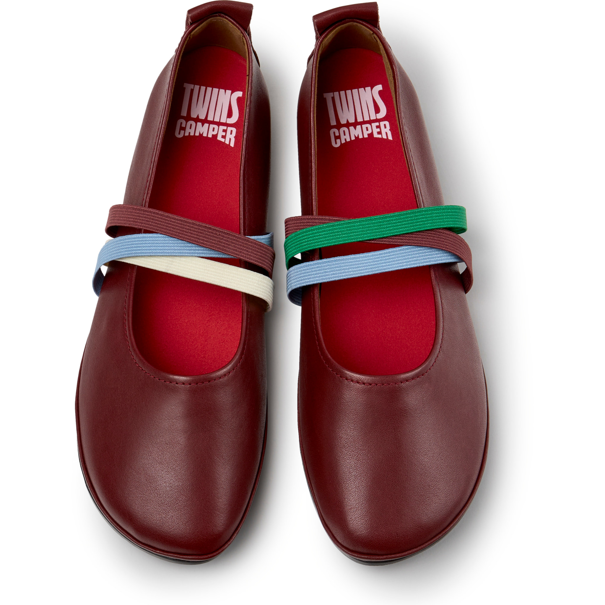 Bailarinas - CAMPER Right Nina Twins - Rojo - Piel lisa