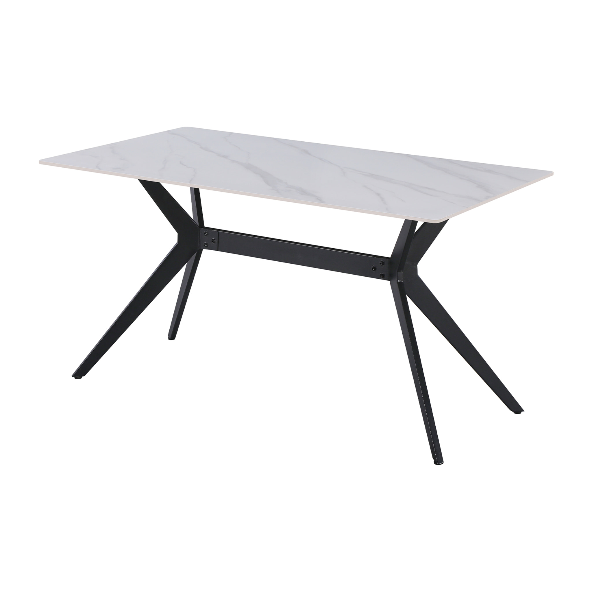 Tavolo Texas 140*80 Calacatta Bianco/Gambe Nere