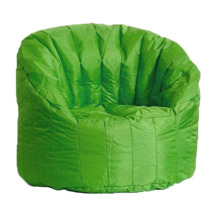 Poltrona Allos, Seduta imbottita, Divano singolo da salotto, Sedia con braccioli, Made in Italy, 80x80 h80 cm, Verde