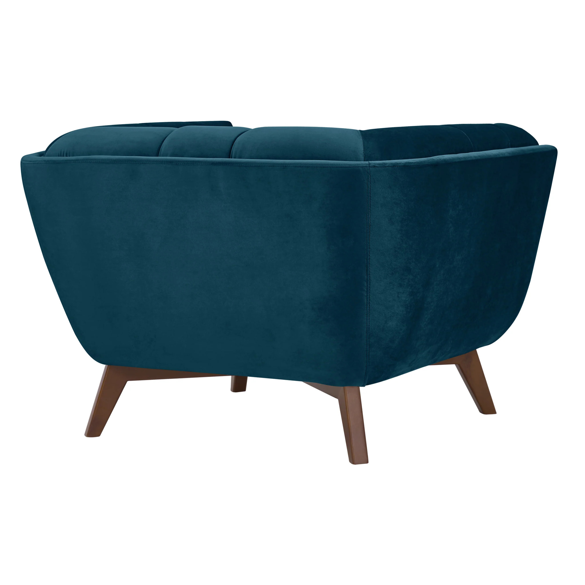 Fauteuil en velours bleu foncé - Mona