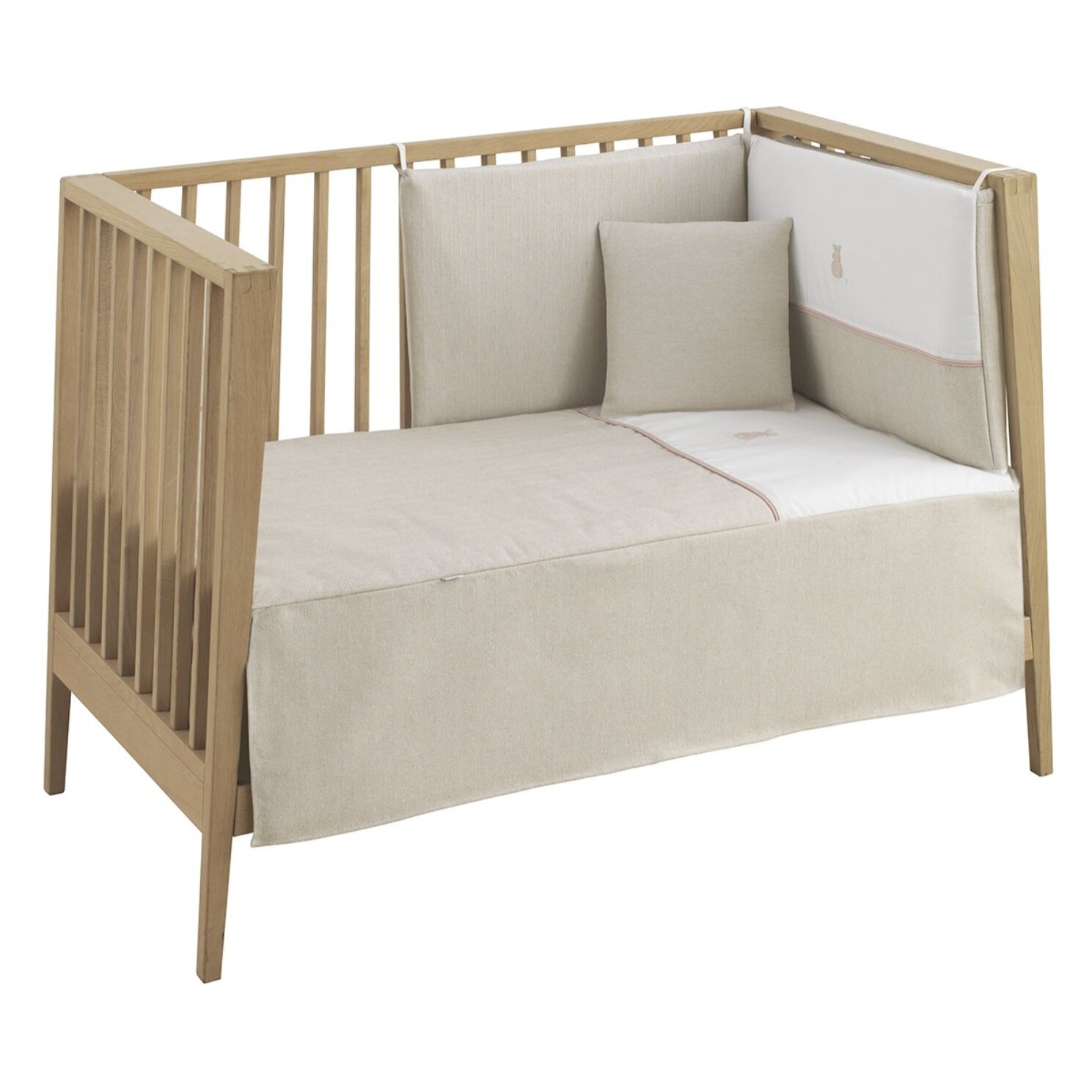 Cambrass Jgo 2 Pcs.Colcha I-V. Cuna 60 Lino