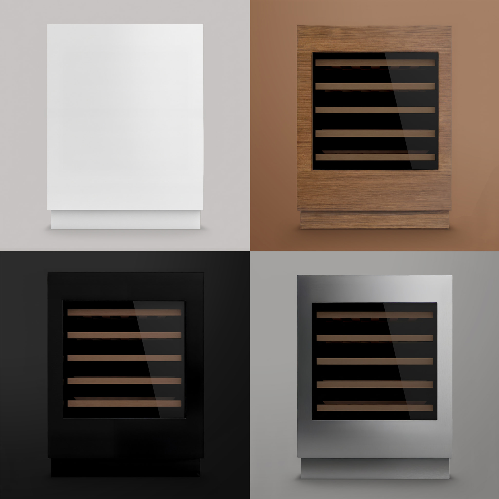 Vinoteca encastrable e integrable 48 botellas, 134 L, LES PETITS CHAMPS, temperatura regulable 5–22 °C