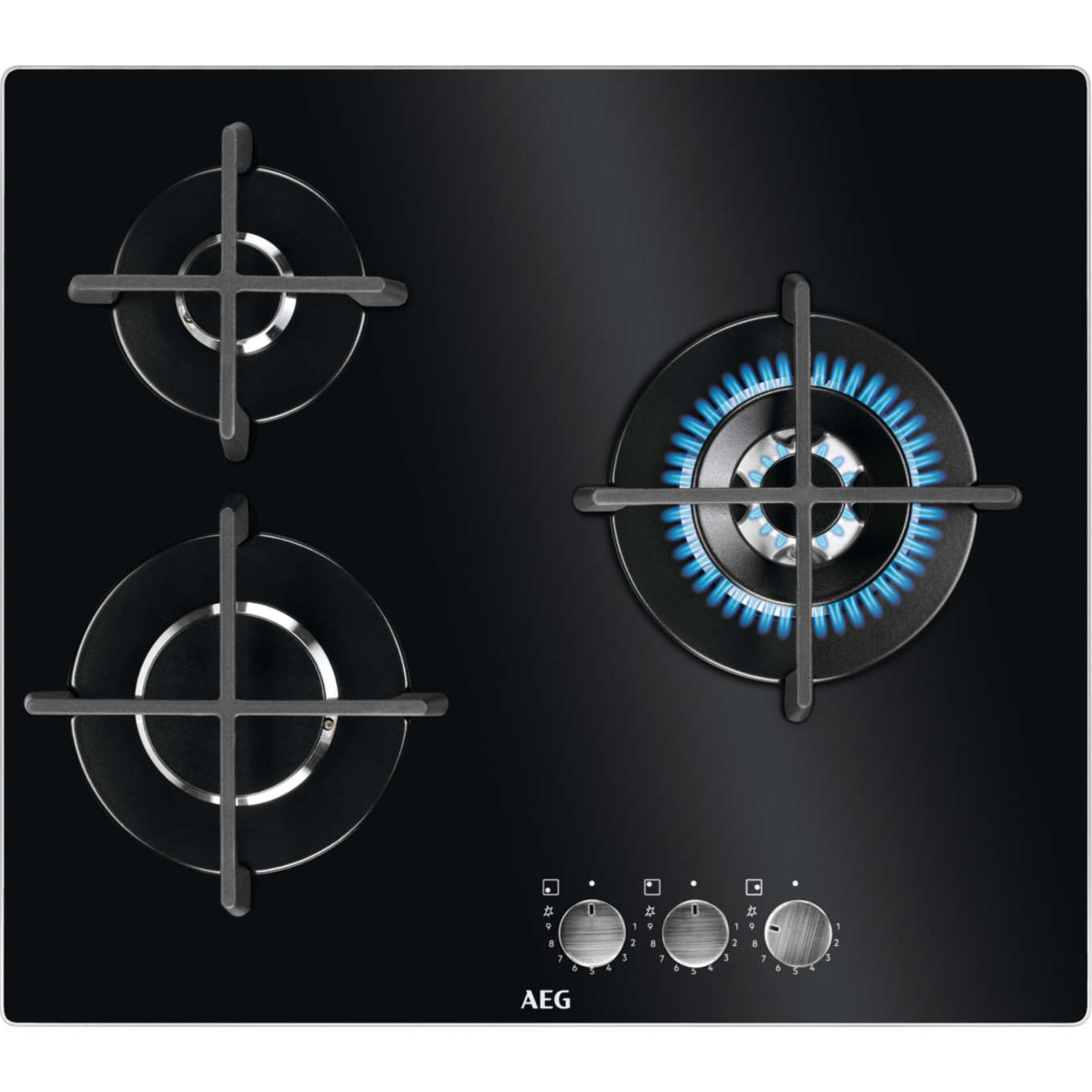 AEG Placa de gas Serie 6000 Gas on Glass de 60 cm HKB63320NB