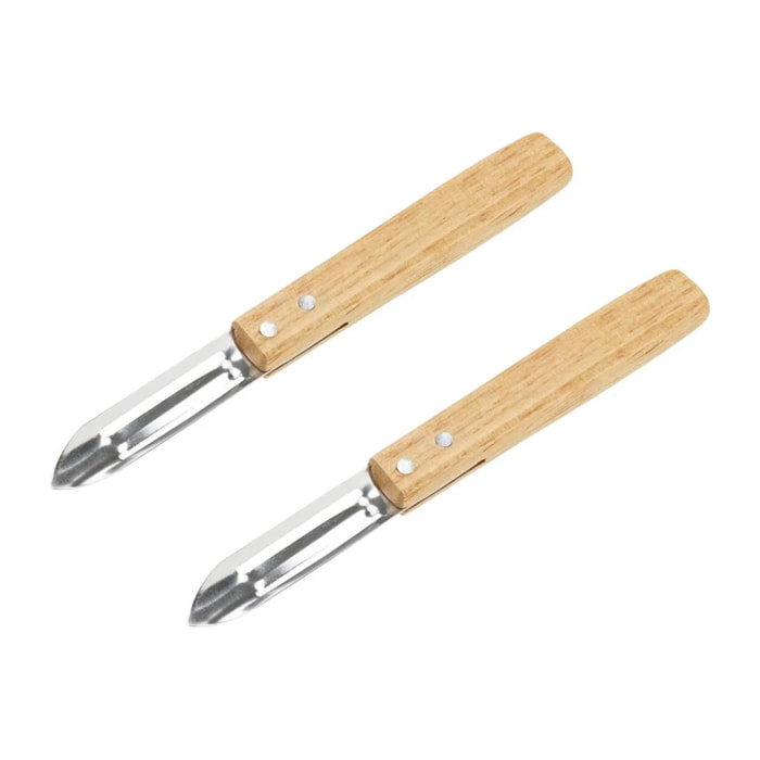 Ensemble de 2 Eplucheurs Econome Nature 16 cm Nirosta