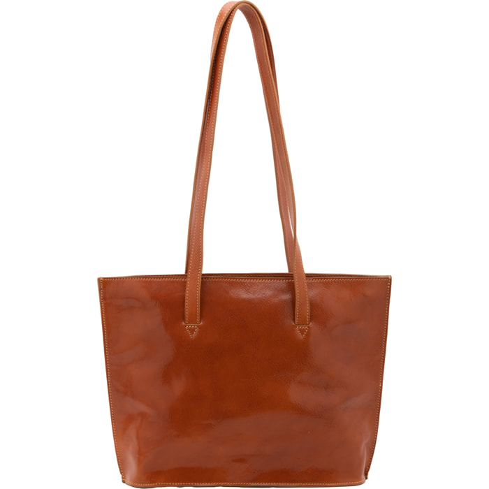 Borsa a spalla  da donna In Vera pelle Made in Italy 27x38,5x10 cm