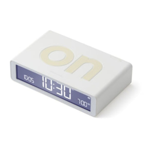 Réveil LEXON Flip Classic Rechargeable en USB-C Blanc