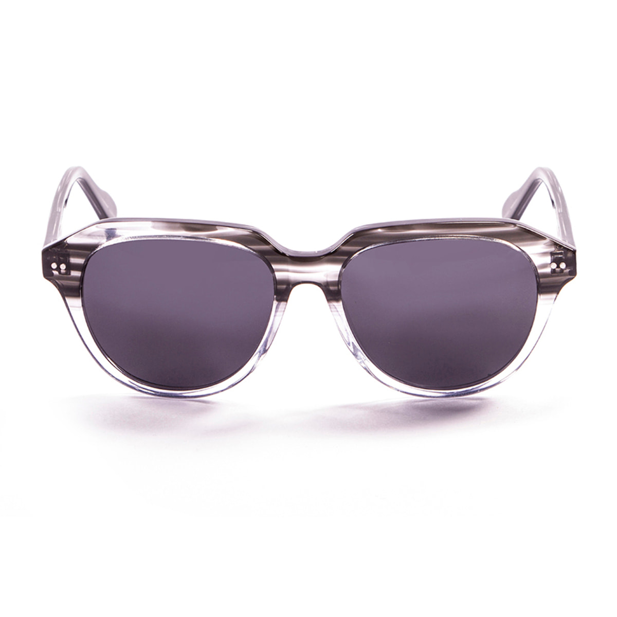 Gafas de sol LENOIR CASSIS - Demi negro arriba y blanco trapsparent abajo / Ahumada