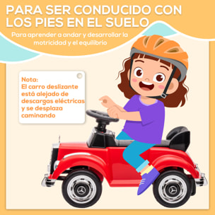 Coche Correpasillos con Licencia de Mercedes-Benz 300S Correpasillos para Niños de 18-48 Meses con Almacenaje Volante Sistema Anti-Vuelco Carga 25 kg 77,5x41,5x45 cm Rojo
