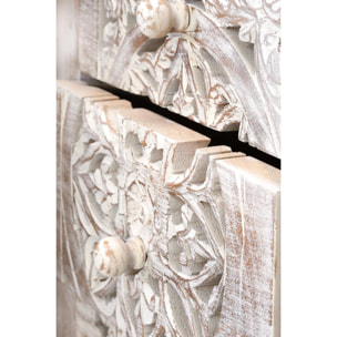 Sinfonier de Madera de Mango 45 Cm Estilo Étnico Boho Tallado