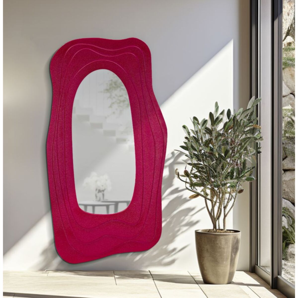 SPECCHIO DA MURO DAFNE FUXIA CM 90X4X165