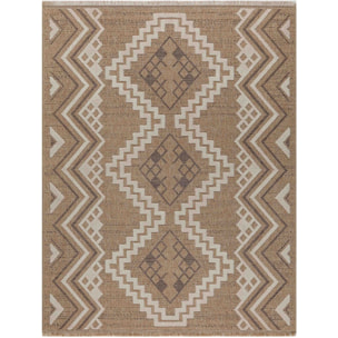 Tulum - Tapis indoor outdoor effet jute motif ethnique