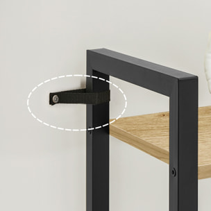 Libreria a colonna industrial artisan oak a 6 ripiani