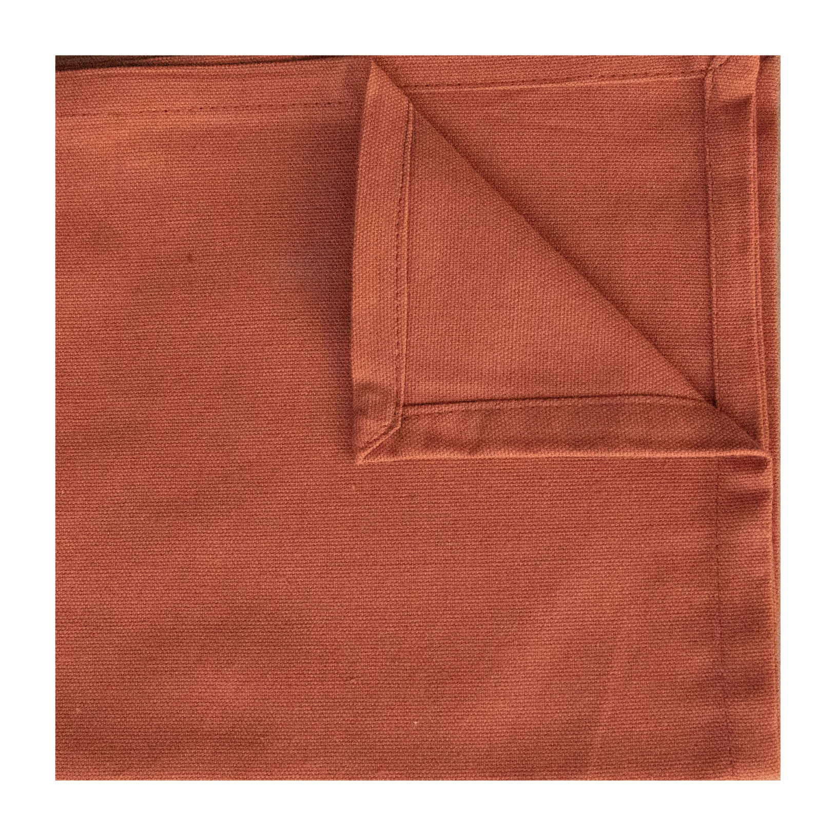 Serviette de table unie et colorée - Brique