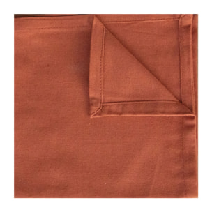 Serviette de table unie et colorée - Brique