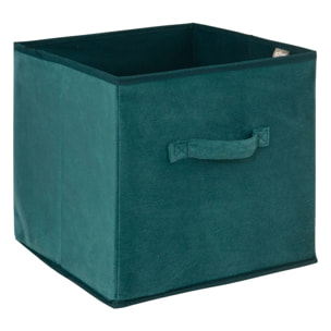 Panier velours 31x31cm "Mix N' Modul" bleu