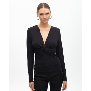 Maglietta in maglia con nodo