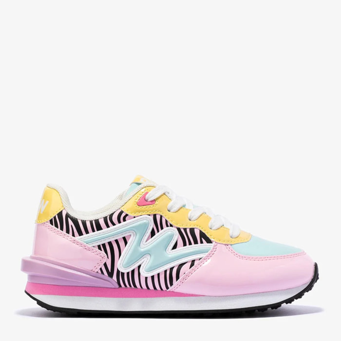 Zapatillas combinadas cebra multicolor