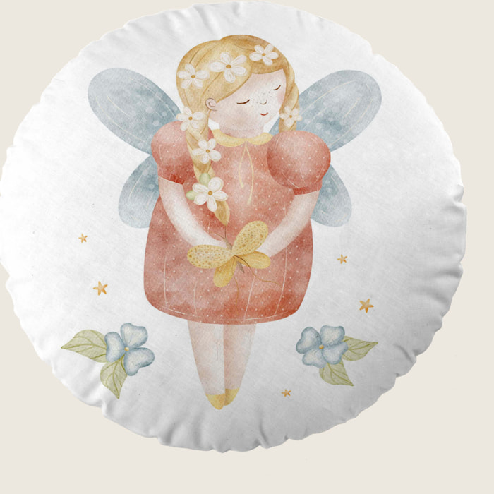 Cool Kids - Cojín Redondo Estampado - Con Relleno - 100% Algodón - Lorian