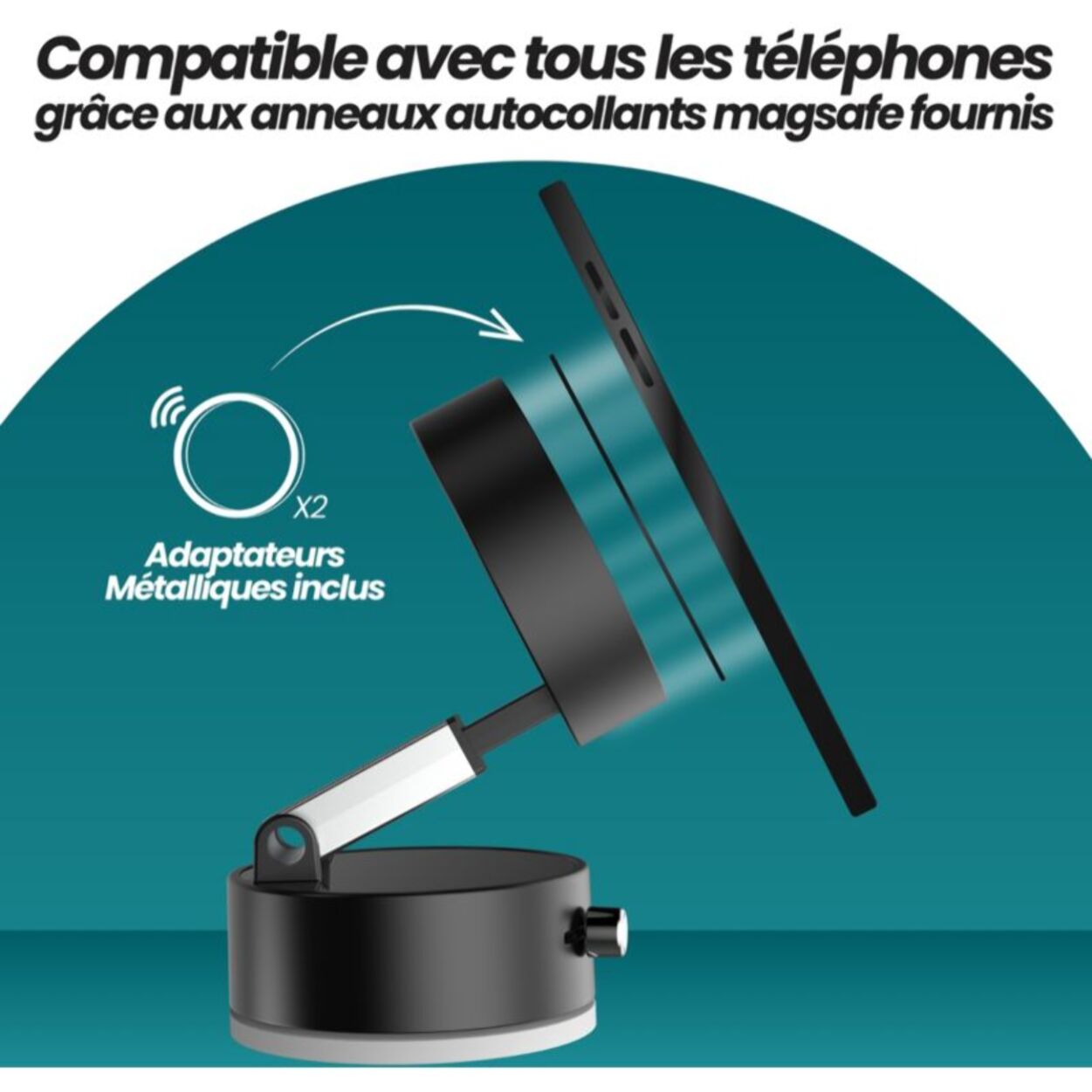 Support smartphone TNB Ventouse Magsafe Noir