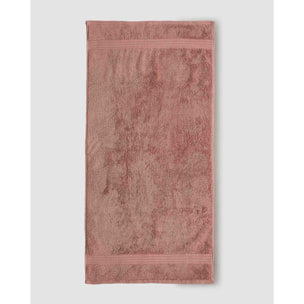 Toalla de baño 700gr/m² cenefa rayas rosa keike
