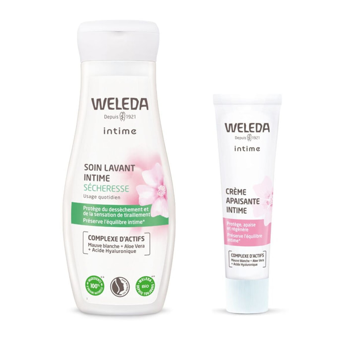 WELEDA -  Soin Lavant Intime Sécheresse 200ml + Crème apaisante Intime 30ml
