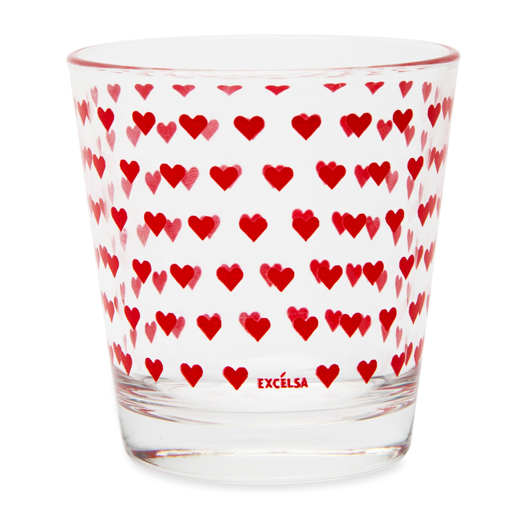 Set 6 Bicchieri Excelsa – Enjoy Cuori, Vetro Rosso